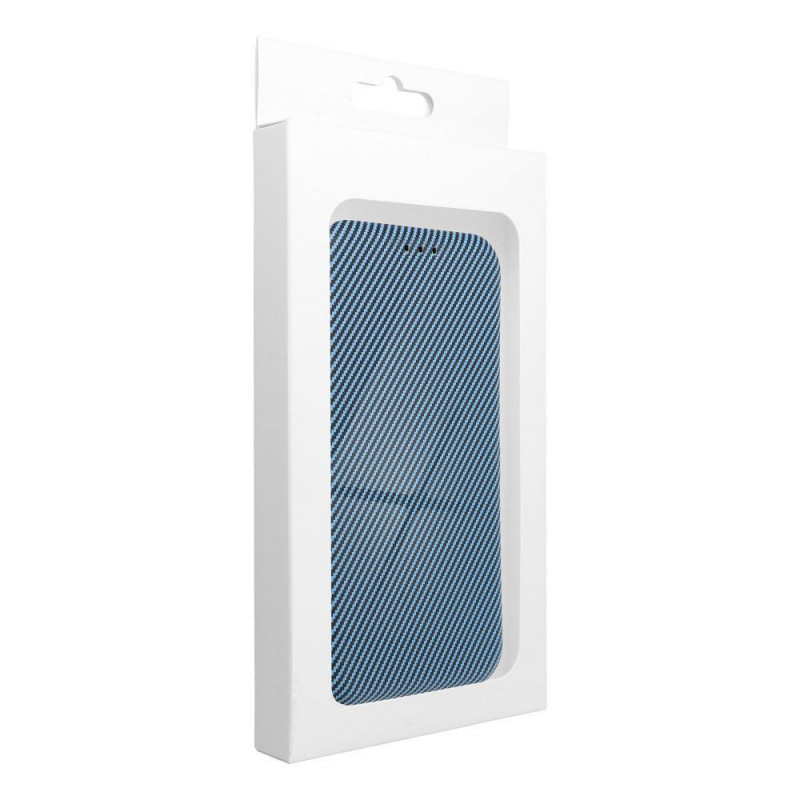 Samsung Galaxy A15 5G Portefeuilles FOLIO Side Magnet Élégant, Modèle de carbone Bleu Samsung Galaxy A15 5G Portefeuilles FOLIO Side Magnet Élégant, Modèle de carbone Bleu