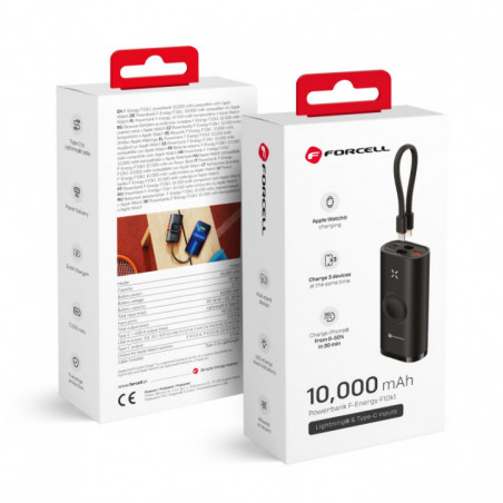 Forcell Power bank F-ENERGY F10k1 10000 mAh PD QC3.0 noir