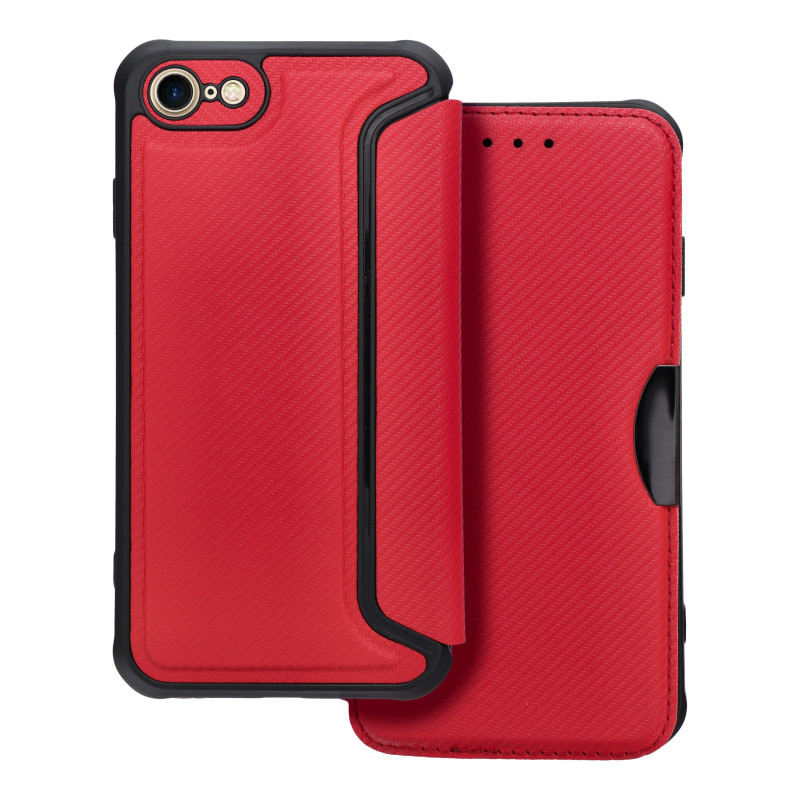 Apple iPhone SE 2020 Portefeuilles Razor Book Fibre de carbone, Modèle de carbone Apple iPhone SE 2020 Portefeuilles Razor Book Fibre de carbone, Modèle de carbone