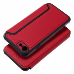 Apple iPhone SE 2020 Portefeuilles Razor Book Fibre de carbone, Modèle de carbone