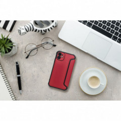 Apple iPhone 11 Portefeuilles Razor Book Fibre de carbone, Modèle de carbone
