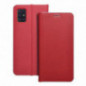Samsung Galaxy A51 LTE Portefeuilles LUNA Book Carbon Fibre de carbone, Élégant  Rouge