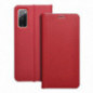 Samsung Galaxy S20 FE 5G 2022 Portefeuilles LUNA Book Carbon Fibre de carbone, Élégant  Rouge