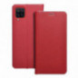 Samsung Galaxy A12 Portefeuilles LUNA Book Carbon Fibre de carbone, Élégant  Rouge