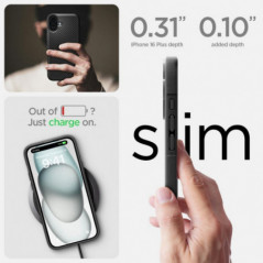 Apple iPhone 16 Couverture durcie Spigen Armor Noir