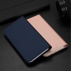 Apple iPhone 15 Plus Coque Dux Ducis Leather Bleu