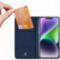 Apple iPhone 15 Plus Coque Dux Ducis Leather Bleu