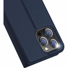 Apple iPhone 15 Pro Max Coque Dux Ducis Leather Bleu