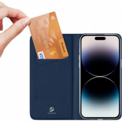 Apple iPhone 15 Pro Max Coque Dux Ducis Leather Bleu