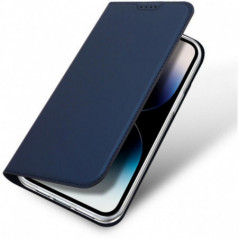 Apple iPhone 15 Pro Max Coque Dux Ducis Leather Bleu