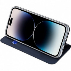 Apple iPhone 15 Pro Max Coque Dux Ducis Leather Bleu