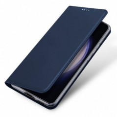 Samsung Galaxy S23 FE Coque Dux Ducis Leather Bleu