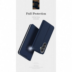 Samsung Galaxy S23 FE Coque Dux Ducis Leather Bleu