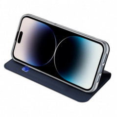 Apple iPhone 15 Coque Dux Ducis Leather Bleu
