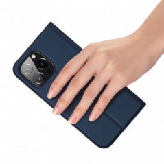Apple iPhone 15 Coque Dux Ducis Leather Bleu