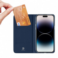 Apple iPhone 15 Coque Dux Ducis Leather Bleu