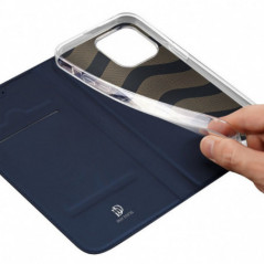 Apple iPhone 15 Coque Dux Ducis Leather Bleu