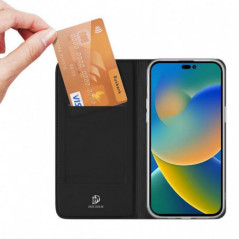 Apple iPhone 14 Pro Coque Dux Ducis Leather Noir