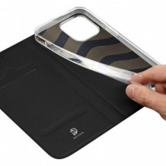 Apple iPhone 15 Pro Coque Dux Ducis Leather Noir