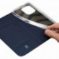 Apple iPhone 15 Pro Coque Dux Ducis Leather Bleu