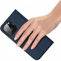 Apple iPhone 15 Pro Coque Dux Ducis Leather Bleu