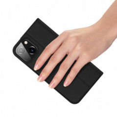 Apple iPhone 13 Coque Dux Ducis Leather Noir