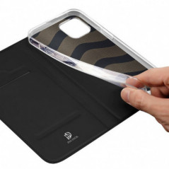 Apple iPhone 15 Coque Dux Ducis Leather Noir