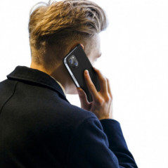 Apple iPhone 15 Coque Dux Ducis Leather Noir