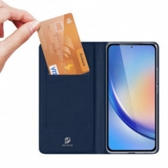Samsung Galaxy A35 Coque Dux Ducis Leather Bleu