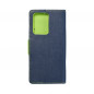 Samsung Galaxy S20 Ultra Portefeuilles Fancy Book Marine / Citron vert