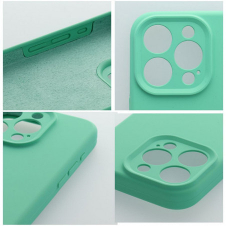 Apple iPhone 16e Coque Silicone 2mm Couleur menthe