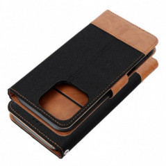Apple iPhone 16e Portefeuilles JEANS Élégant  Noir