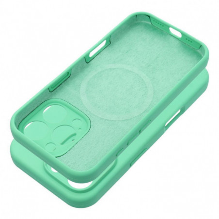 Apple iPhone 15 Coque Silicone 2mm Couleur menthe