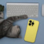 Apple iPhone 16 Coque Silicone 2mm Citron