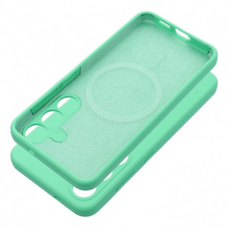 Samsung Galaxy S25 Coque Silicone 2mm Couleur menthe