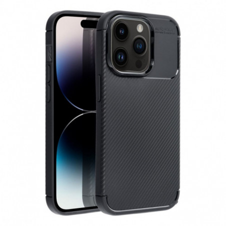 Apple iPhone 16e Coque Carbon premium Élégant  Noir