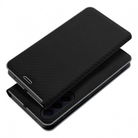 XIAOMI Redmi Note 14 Pro 4G Portefeuilles LUNA Book Carbon Fibre de carbone, Élégant  Noir