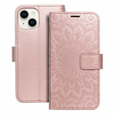 Apple iPhone 14 Portefeuilles MEZZO Book Or rose