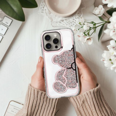Apple iPhone 16e Coque Teddy bear Rose