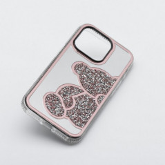Apple iPhone 16e Coque Teddy bear Rose