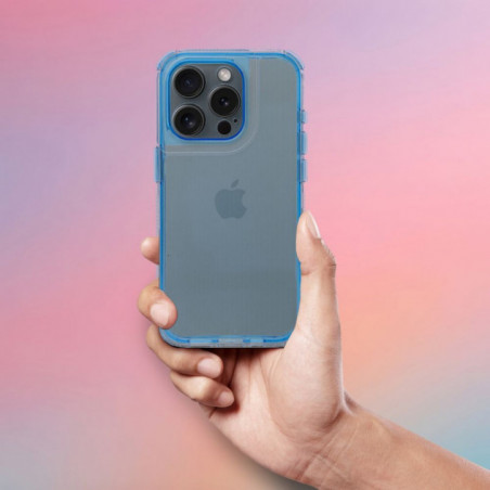 Apple iPhone 16e Coque Matrix Clear Bleu