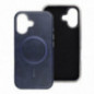 Apple iPhone 15 Coque Gentleman Mag Cover Élégant  MagSAFE  Bleu marine