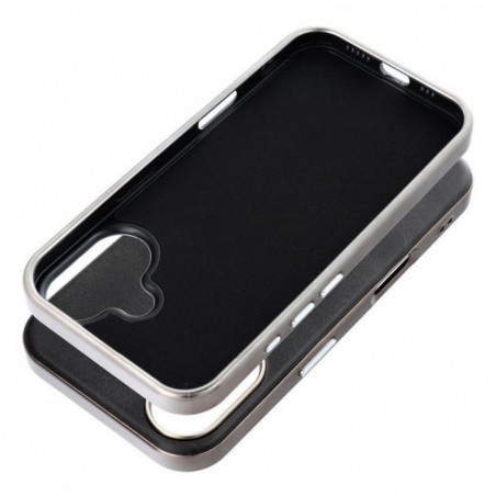 Apple iPhone 16 Coque Gentleman Mag Cover Élégant  MagSAFE  Noir