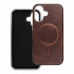 Apple iPhone 16e Coque Gentleman Mag Cover Élégant  MagSAFE  Brun