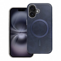 Apple iPhone 16e Coque Gentleman Mag Cover Élégant  MagSAFE  Bleu marine