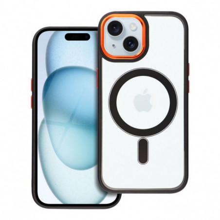 Apple iPhone 15 Coque Color Edge Mag MagSAFE  Noir