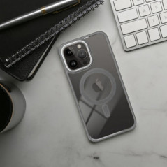 Apple iPhone 16e Coque Color Edge Mag MagSAFE  Gris titane