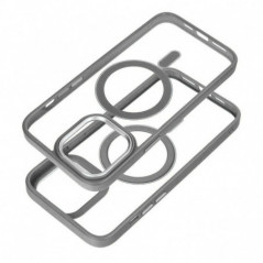 Apple iPhone 16e Coque Color Edge Mag MagSAFE  Gris titane