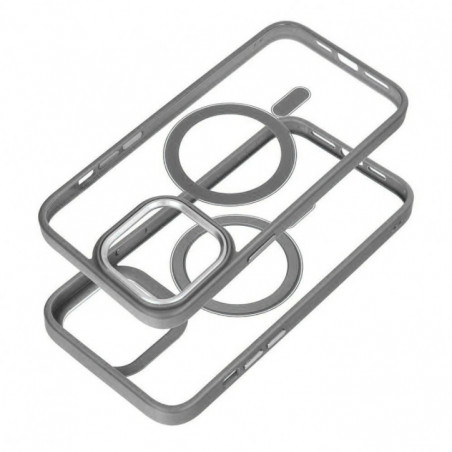 Apple iPhone 16e Coque Color Edge Mag MagSAFE  Gris titane