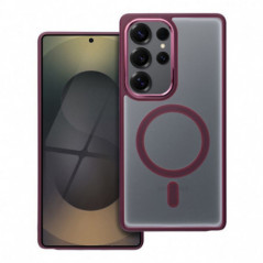 Samsung Galaxy S25 Ultra Coque Matte Mag Cove MagSAFE  Rouge prune